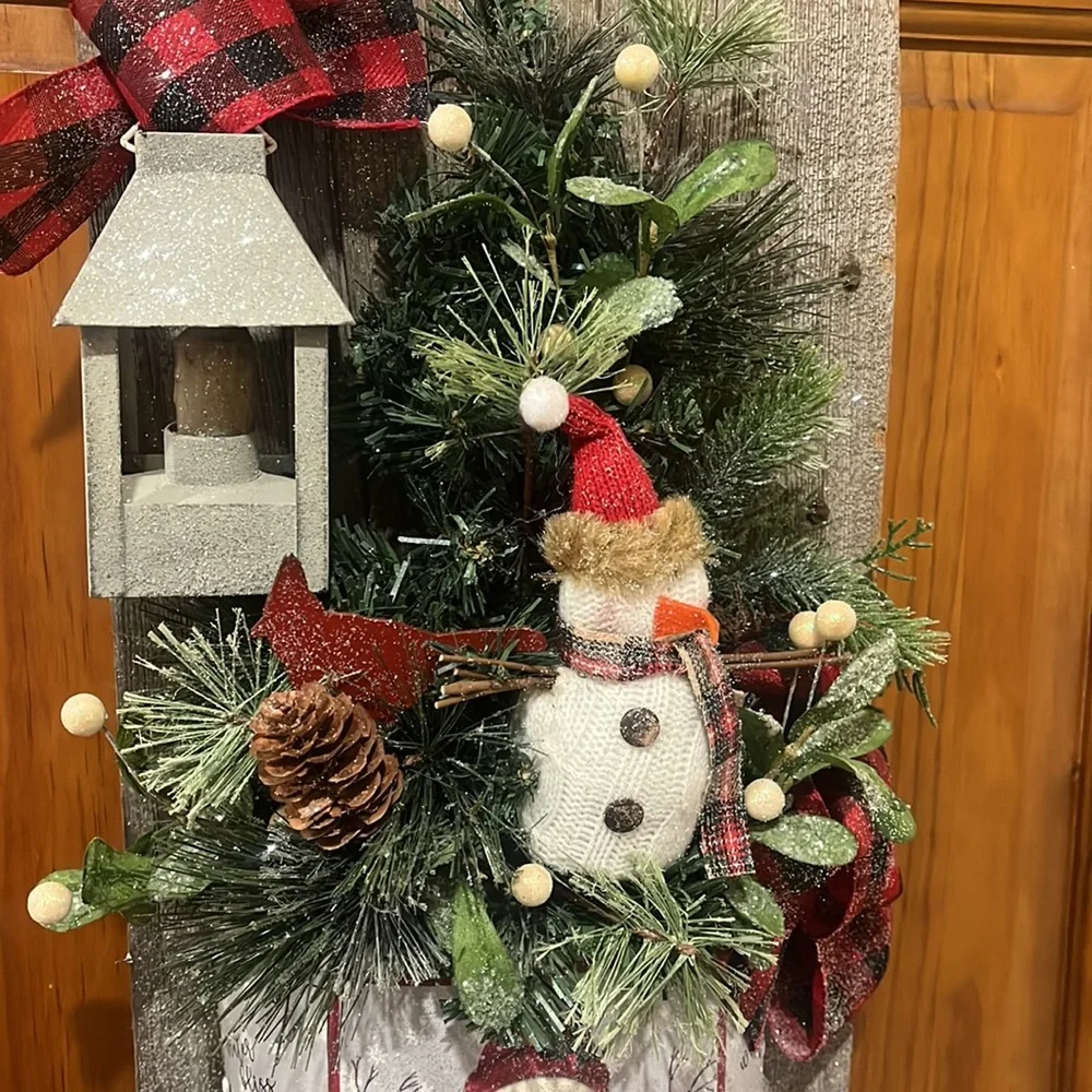 Amish made Christmas door decoration